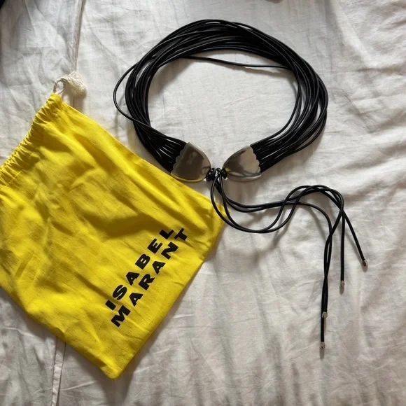 Isabel Marant Black Belt with Silver Details - Picture 2 of 8